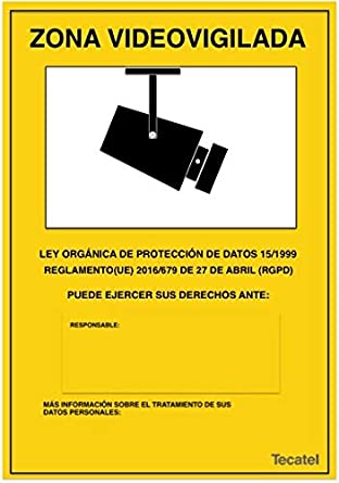 cartel cámara videovigilancia