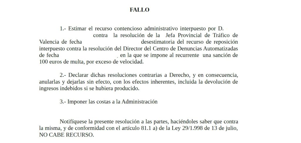 sentencia contra la dgt